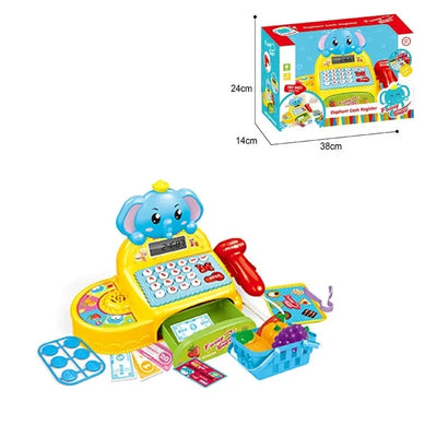 Elephant Cash Register Pretend Play Toy Set (Assorted Colours)