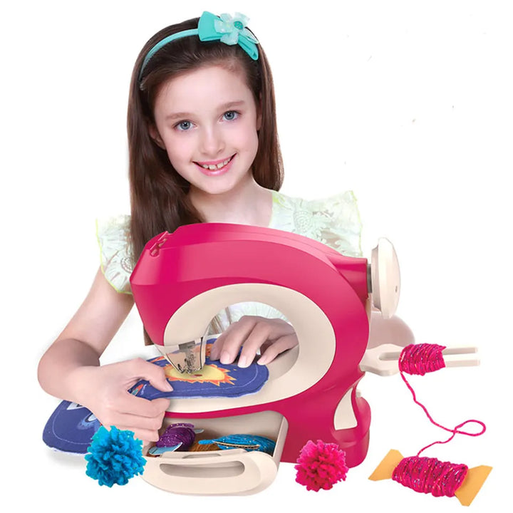 Realistic DIY Sewing Machine with Accessories (5-10 Years)