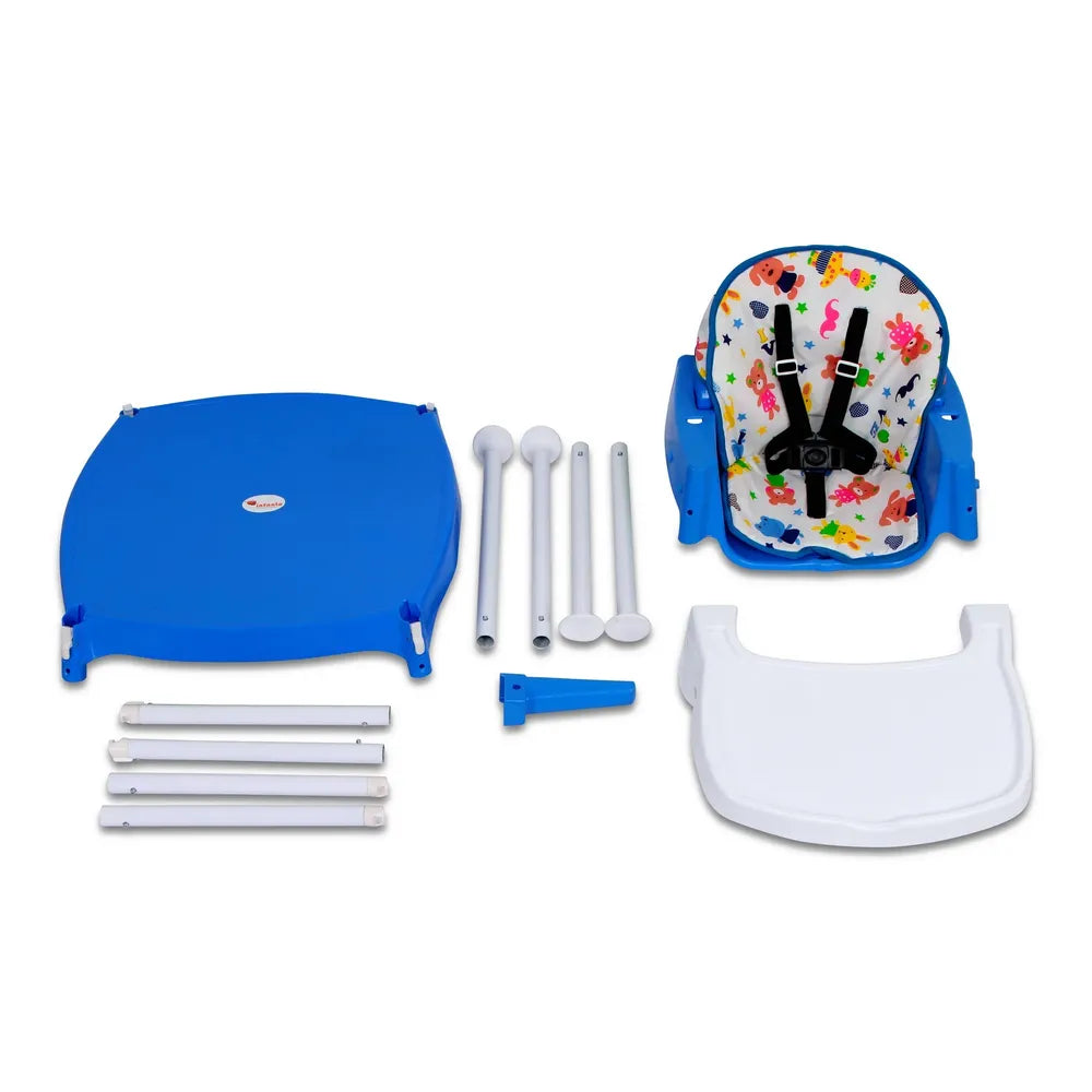 Infanto Smart 3 in 1 Baby Highchair | Adjustable High Chair with Table, Safety Lock & Removable Tray