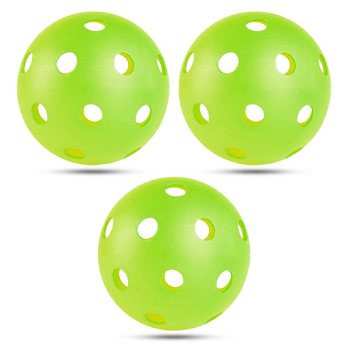 Hop N Play Set of 3 Neon Pickleball Balls with 40 Precision Holes (6 Years till Grown Ups)