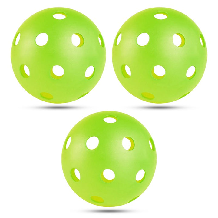 Hop N Play Set of 3 Neon Pickleball Balls with 40 Precision Holes (6 Years till Grown Ups)