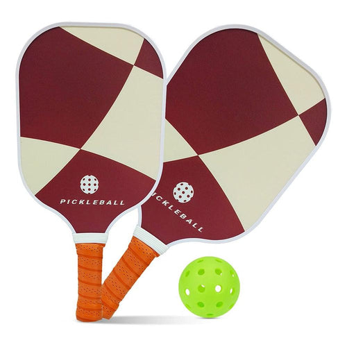 Hop N Play Fiberglass Pickleball Paddle Set - 2 Rackets with Ball (6 Years till Grown Ups)