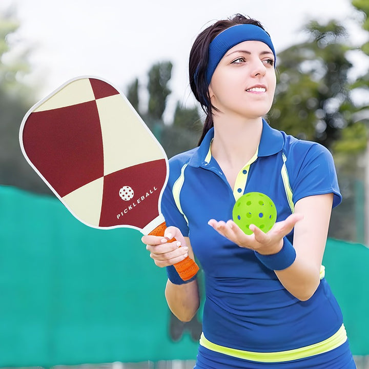 Hop N Play Fiberglass Pickleball Paddle with Honeycomb Core & Sweat Absorbent Grip (6 Years till Grown Ups