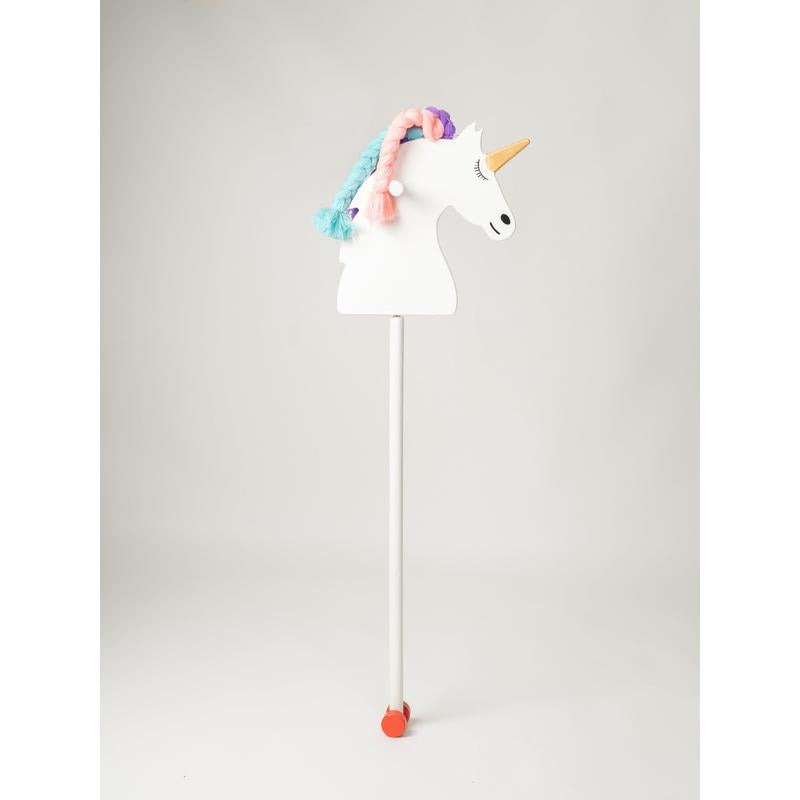 Wooden Hobby Horse - Unicorn Stick (3-6 Years)