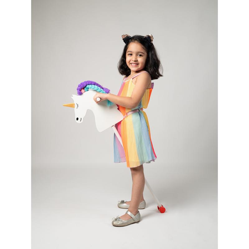 Wooden Hobby Horse - Unicorn Stick (3-6 Years)