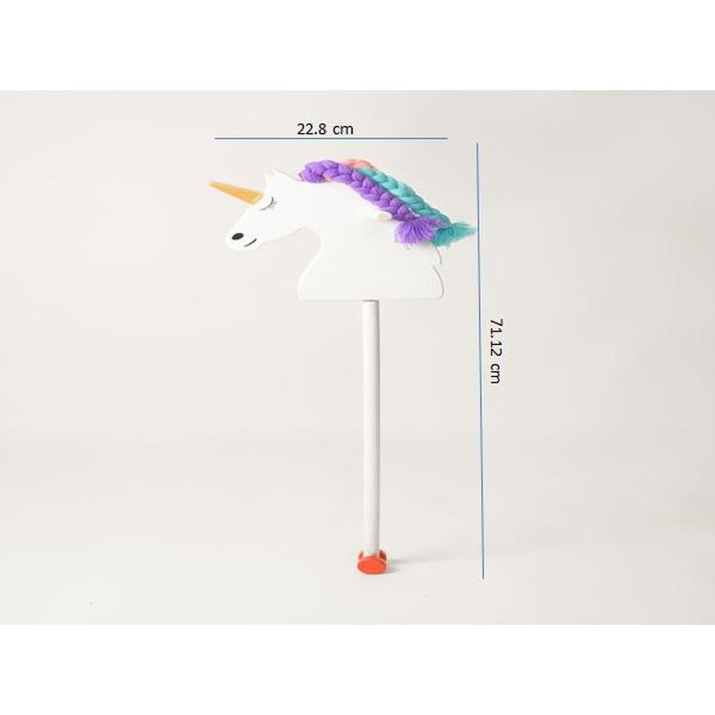 Wooden Hobby Horse - Unicorn Stick (3-6 Years)