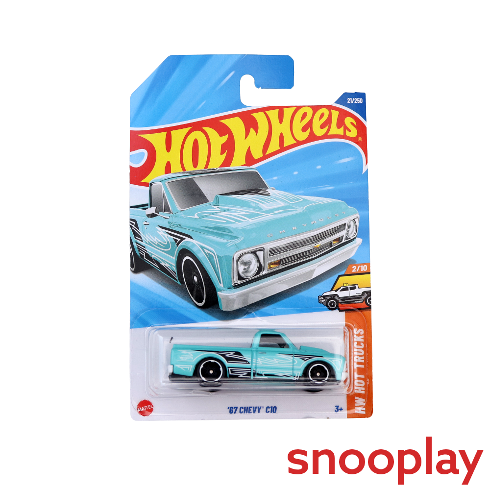 Set of 5 Hot wheels [HW 249] - Tesla Cybertruck, '67 Chevy C10, '67 Lotus Type 49, Nissan Skyline GT-R (BNR32), Purple Passion