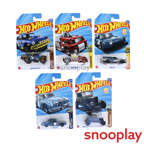 Hot Wheels Set of 5  [HW 440] - Ford Model A Custom/Personnalise '31, Big-Air Bel-Air, Crate Racer, Jaguar MK1, Gone Mad