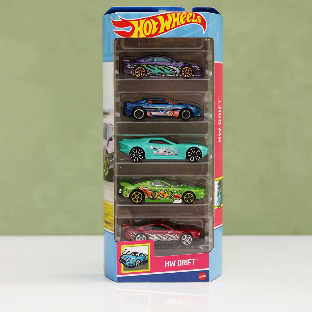 Diecast Hotwheels HW Drift ('13 Ford Mustang GT, '17 Camaro ZL1, Bullet Proof, Custom '18 Ford Mustang GT, Nissan Silvia [S15]) - Pack of 5 | COD Not Available