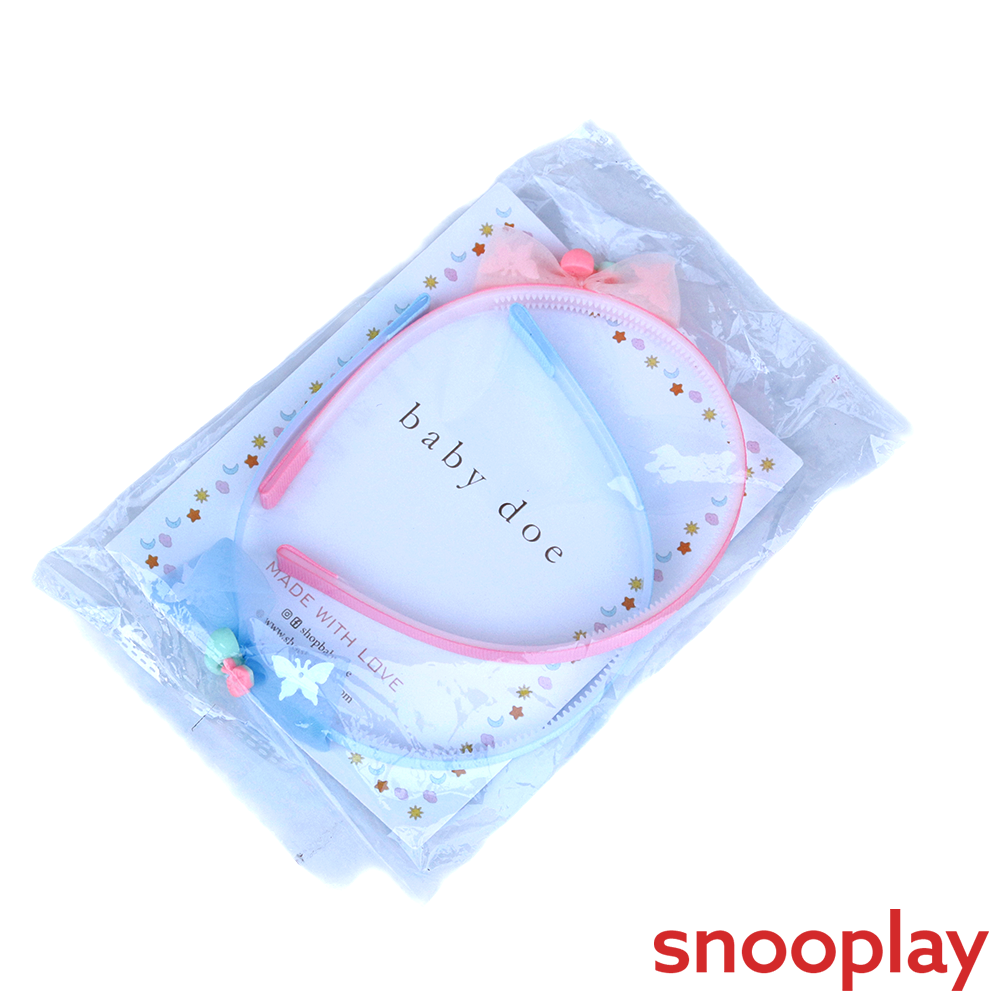 Baby Doe Pink and Blue Hair Bands Pack - One Size | Plastic