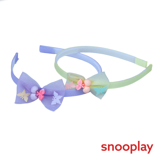 Baby Doe Yellow and Purple Hair Bands Pack - One Size | Plastic