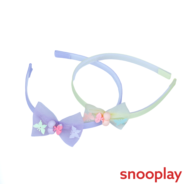 Baby Doe Yellow and Purple Hair Bands Pack - One Size | Plastic