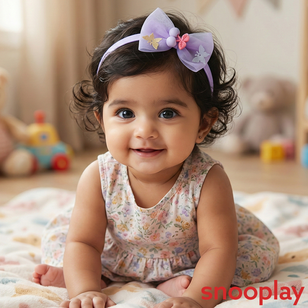 Baby Doe Yellow and Purple Hair Bands Pack - One Size | Plastic