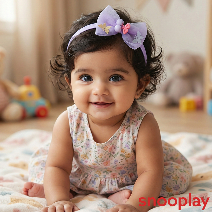 Baby Doe Yellow and Purple Hair Bands Pack - One Size | Plastic