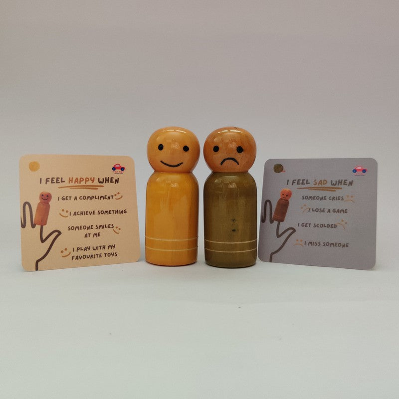 Wooden Finger Puppets for Kids (Set of 2)