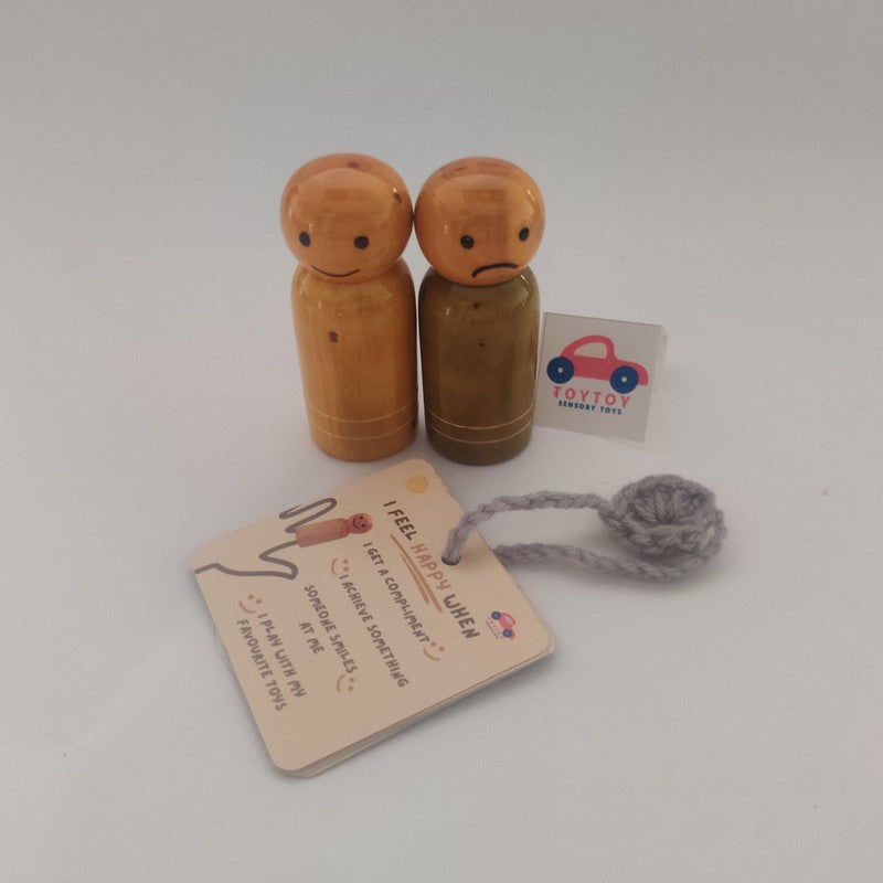 Wooden Finger Puppets for Kids (Set of 2)