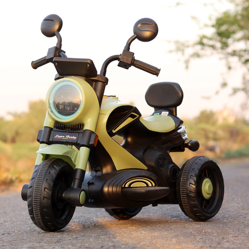 Self Control | Battery Harley Ride-On Bike | 3 Wheel Stability, Music, Headlight, Honk, USB & AUX Slot (2.5-8 Years)