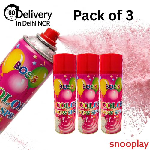 Pack of 3 Color Snow Spray - 750ml | Assorted Colors & Prints