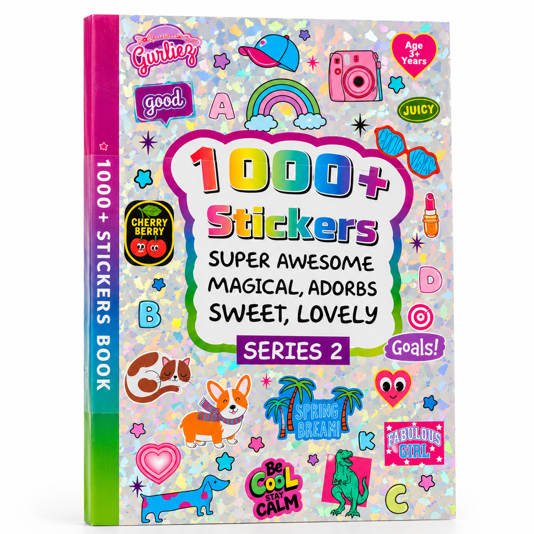 Gurliez 1000+ Stickers Book – Series 2 | Cute & Colourful Decorative Stickers | Scrapbooking & DIY Craft Activities | 3+ Years