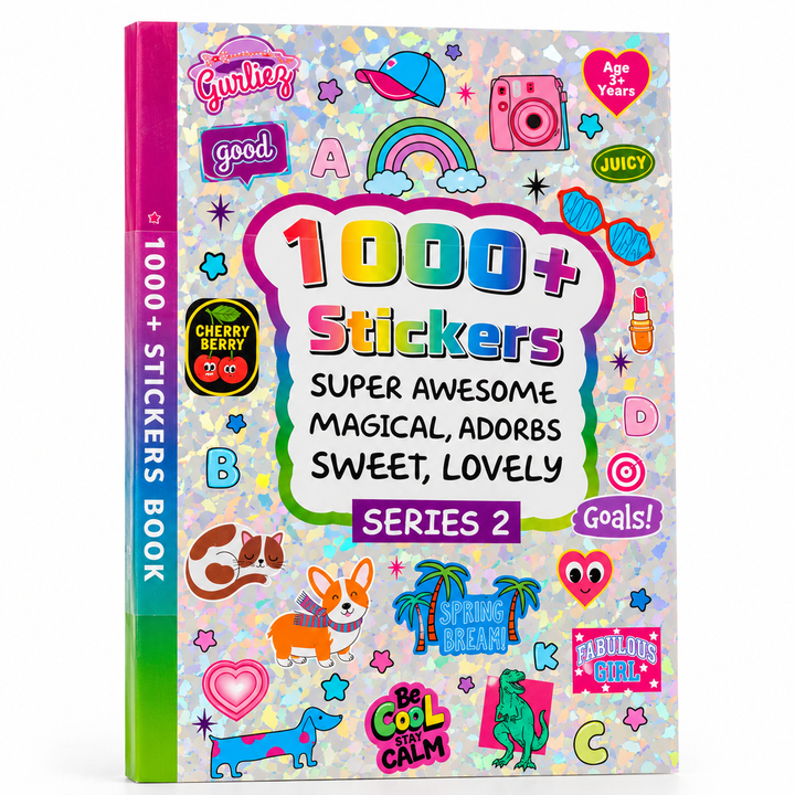 Gurliez 1000+ Stickers Book – Series 2 | Cute & Colourful Decorative Stickers | Scrapbooking & DIY Craft Activities | 3+ Years