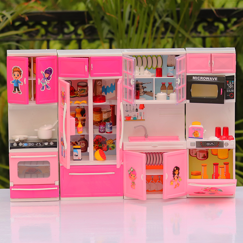 4 Compartments Home Kitchen Pretend Play Set with Light & Music (3-8 Years) | Assorted Colours