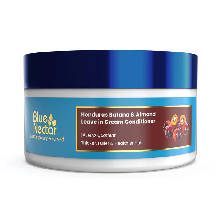 Blue Nectar Batana & Almond Leave-In Conditioner for Soft, Smooth, and Manageable Hair (14 Herbs) - 200g