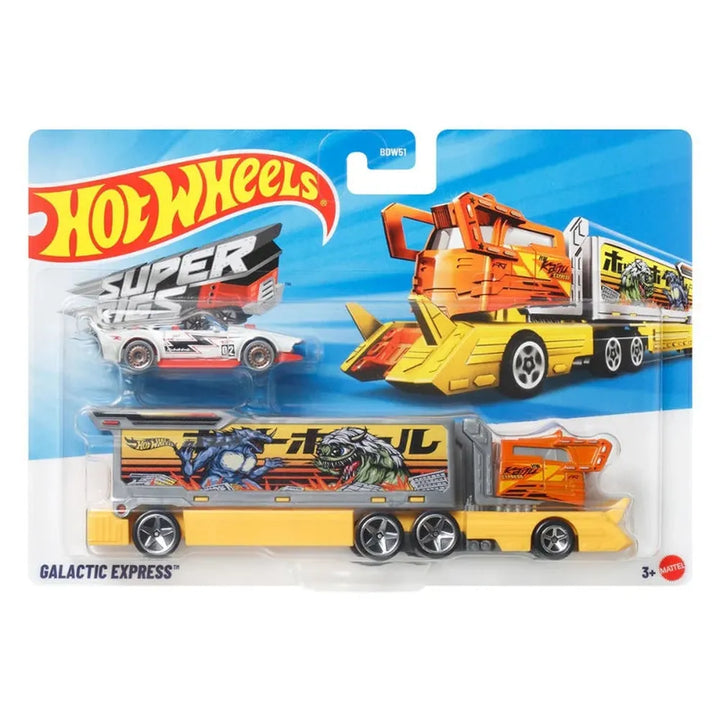Hot Wheels Super Rigs – Galactic Express | Detachable Trailer