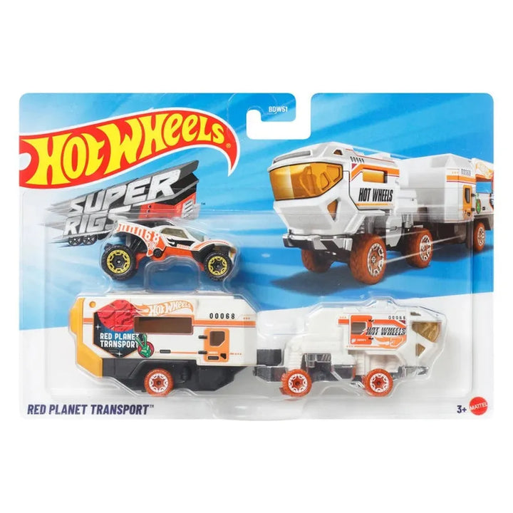 Hot Wheels Super Rigs – Red Planet Transport | Detachable Trailer