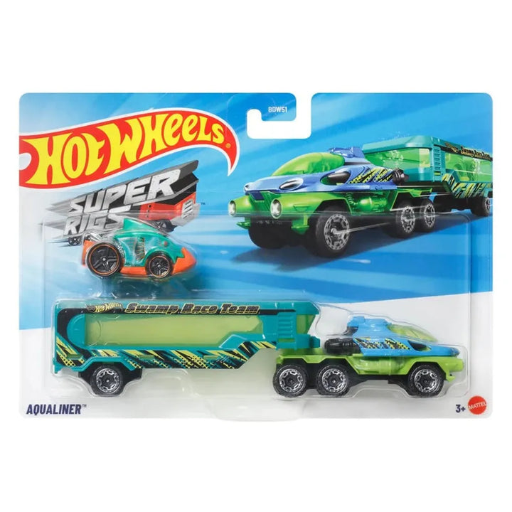 Hot Wheels Super Rigs – Aqualiner | Detachable Trailer
