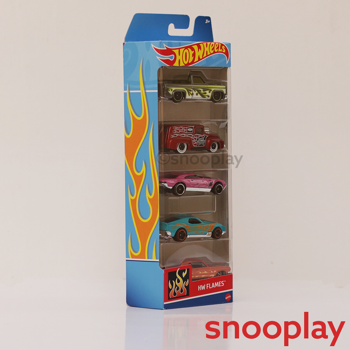 Diecast Hotwheels HW Flames - Pack of 5 Cars