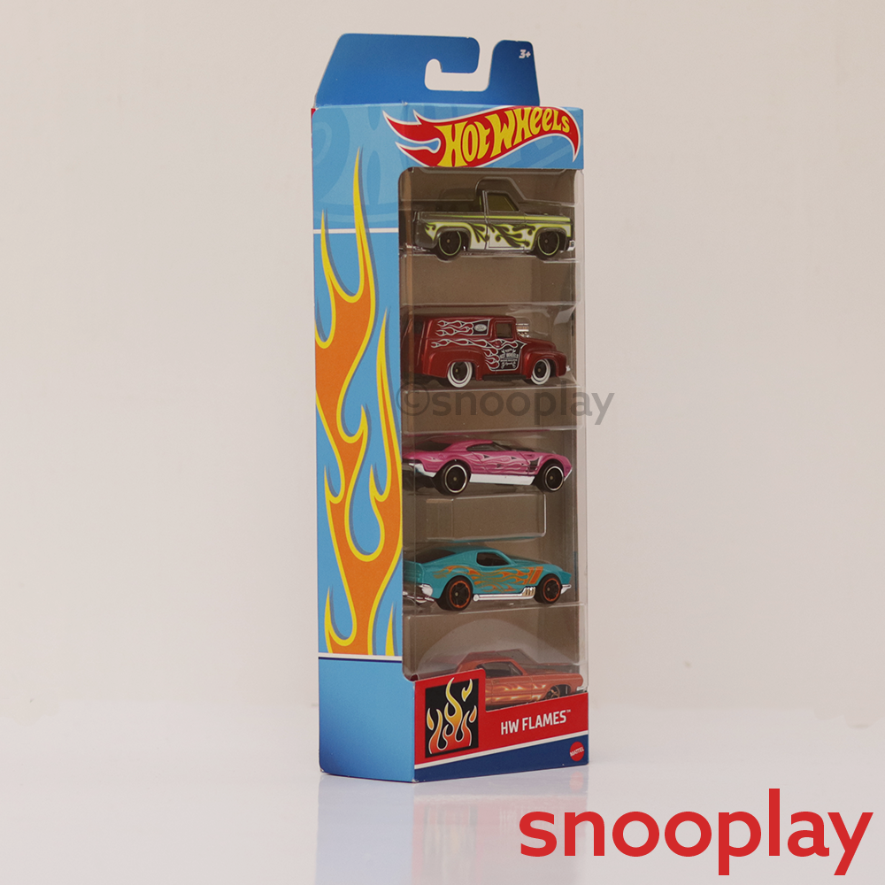 Diecast Hotwheels HW Flames - Pack of 5 Cars