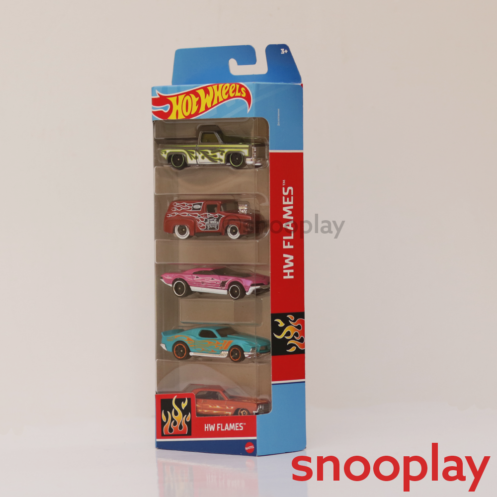 Diecast Hotwheels HW Flames - Pack of 5 Cars