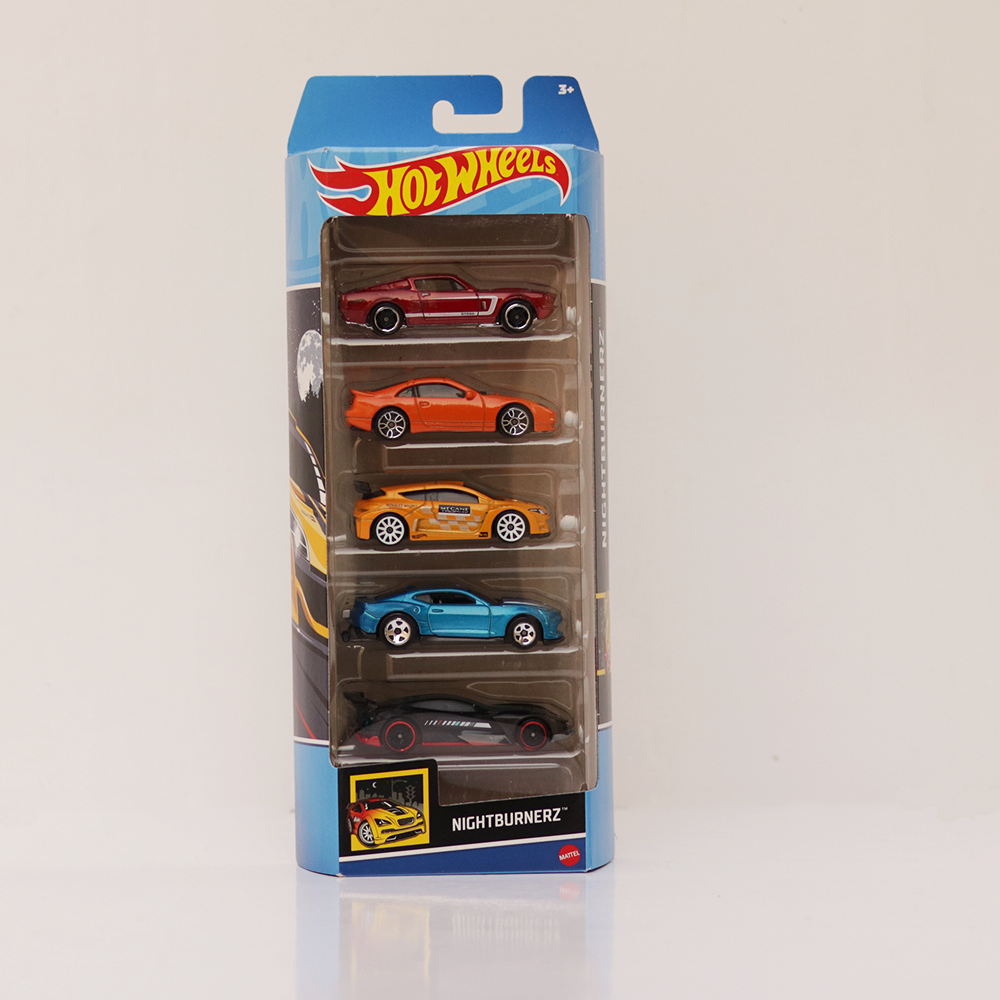 Diecast Hotwheels Nightburnerz - Pack of 5 Cars