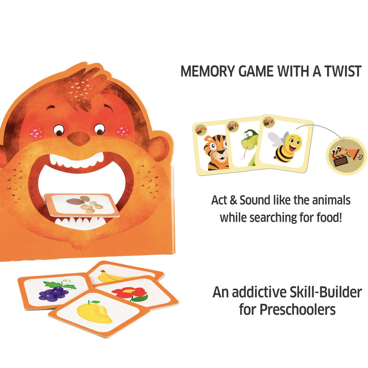 Chalk & Chuckles Hungry Four Animals Memory Game