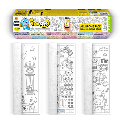 All-In-One Pack Wall Colouring Roll For Kids