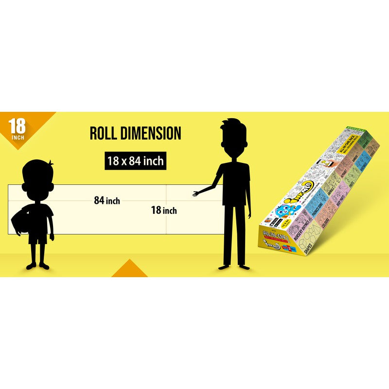 All-In-One Pack Wall Colouring Roll For Kids