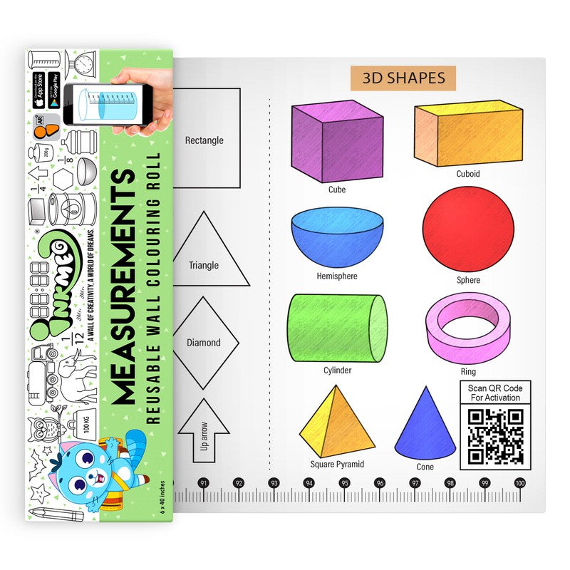 Measurement Reusable Wall Colouring Roll (6 Inch)