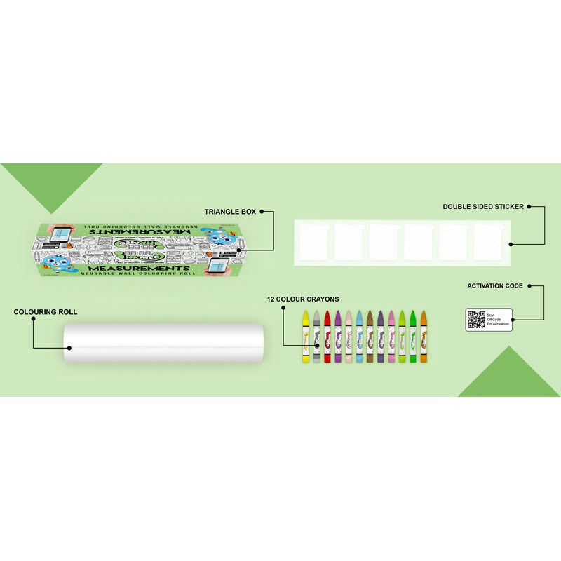 Measurement Reusable Wall Colouring Roll (6 Inch)