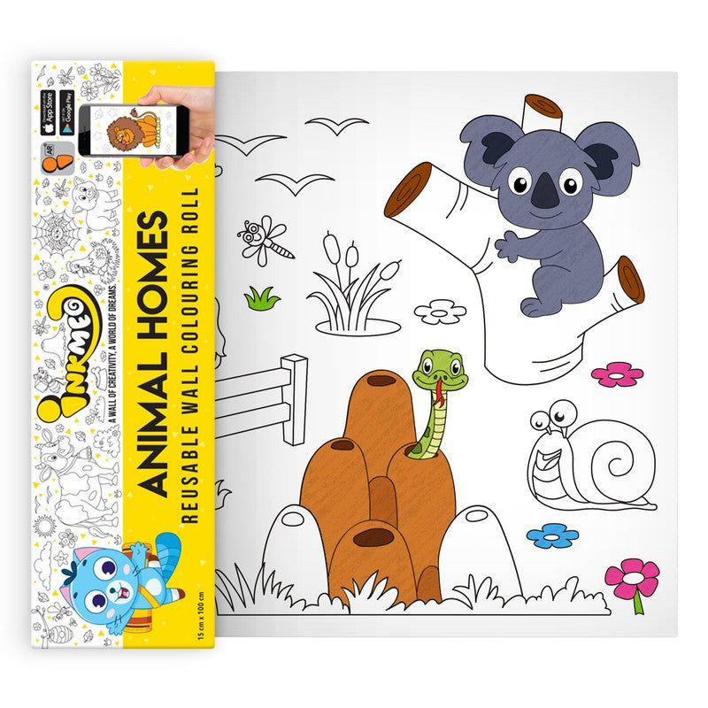 Animal Homes Wall Colouring Roll For Kids