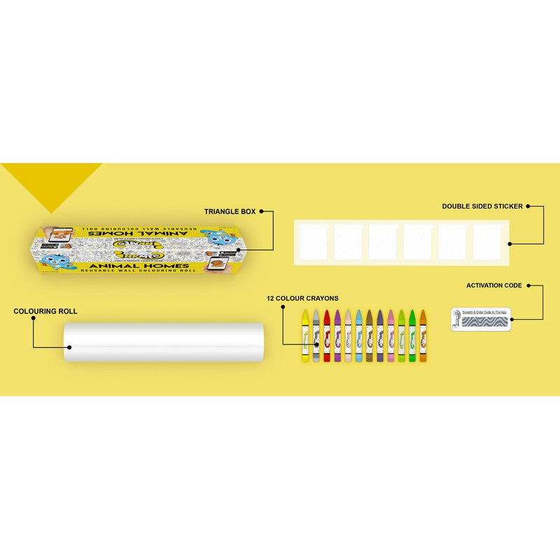 Animal Homes Wall Colouring Roll For Kids