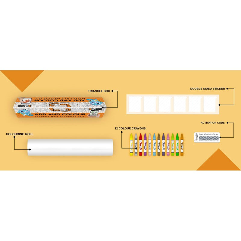 Colour By Number Wall Colouring Roll For Kids