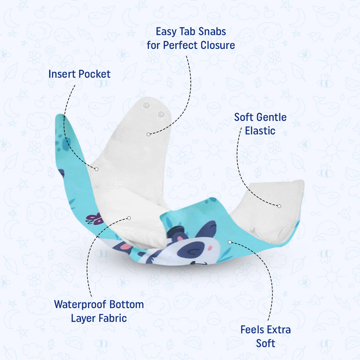 Zikku Reusable Cloth Diapers with Insert for Babies (0-3 Years)