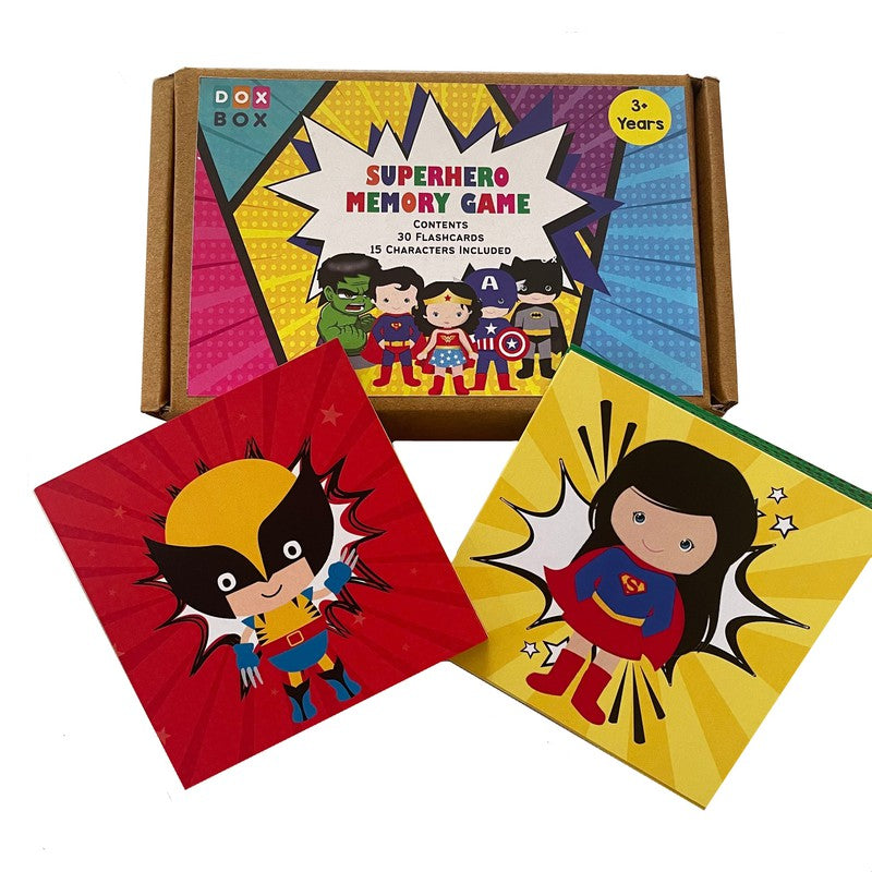 Superhero Flashcard Memory Game