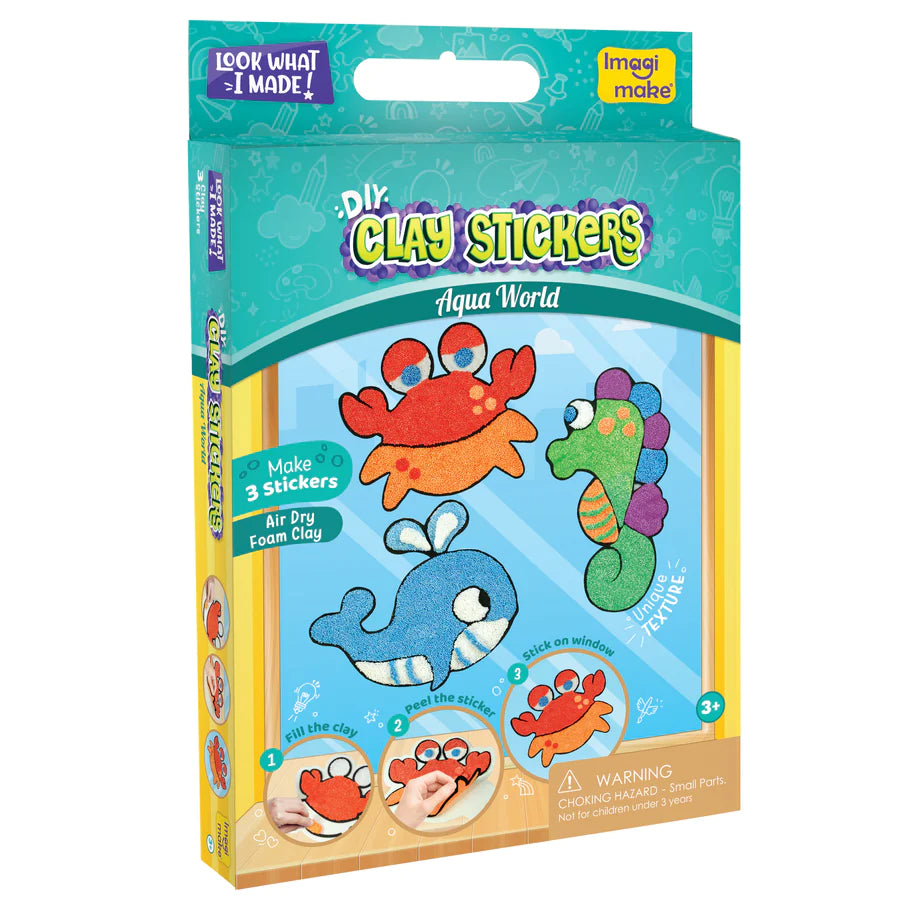 Clay Stickers - Aqua World (DIY Craft Kit)