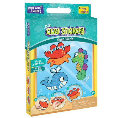 Clay Stickers - Aqua World (DIY Craft Kit)