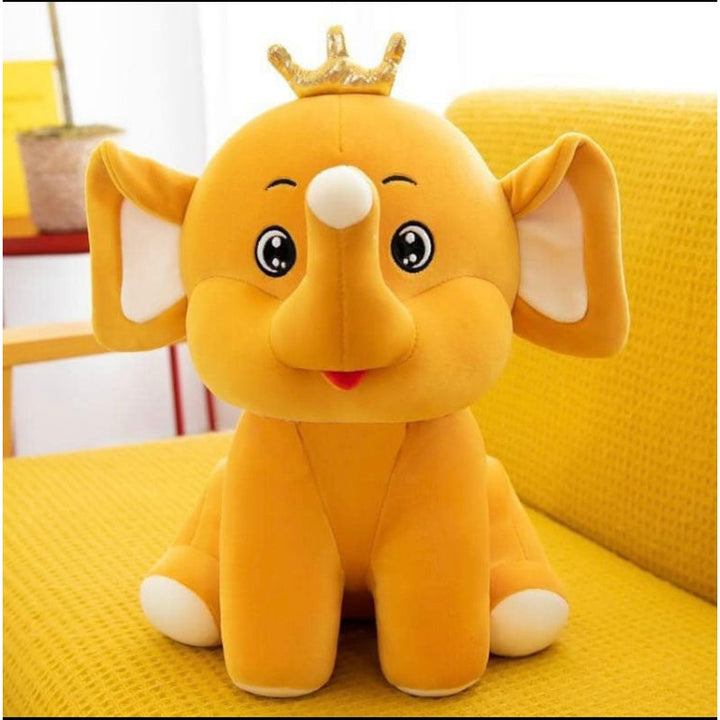 Brown Crown Elephant Soft Toy (32cm)