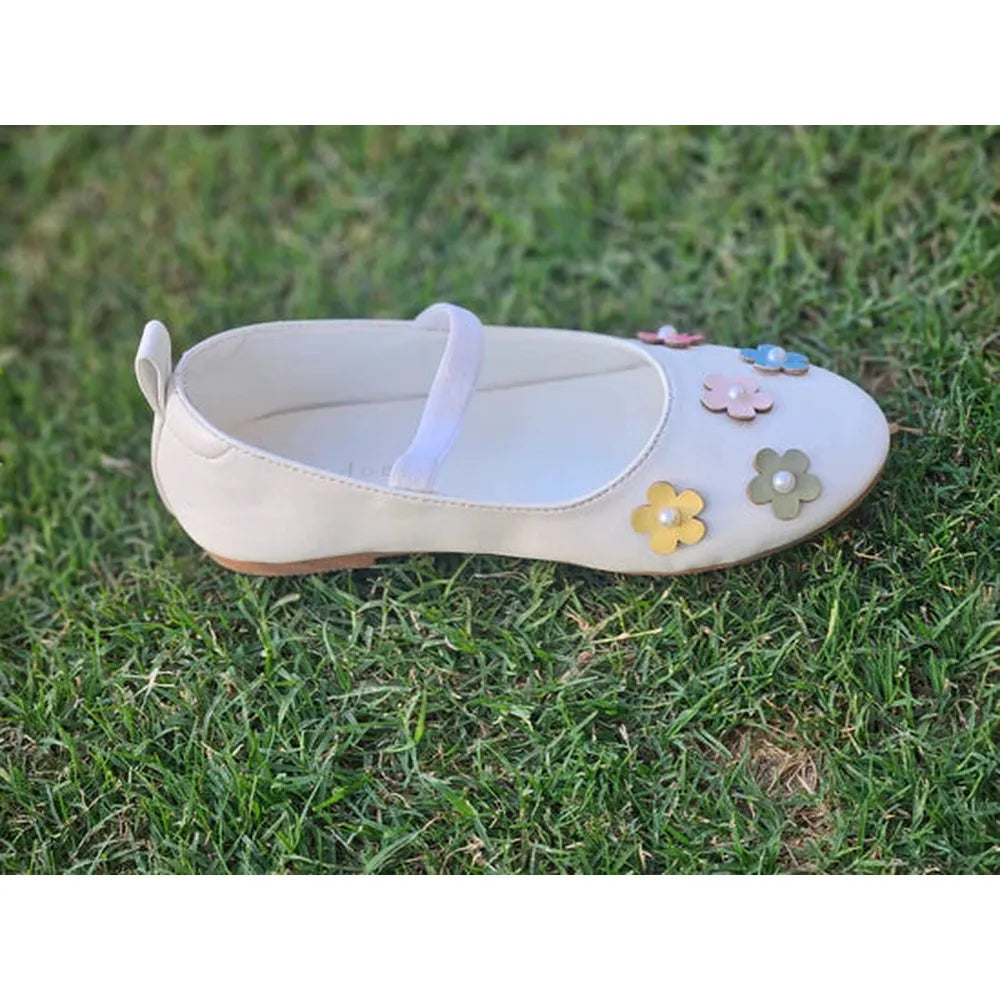 Baby Doe White Daisy Ballerina Shoe