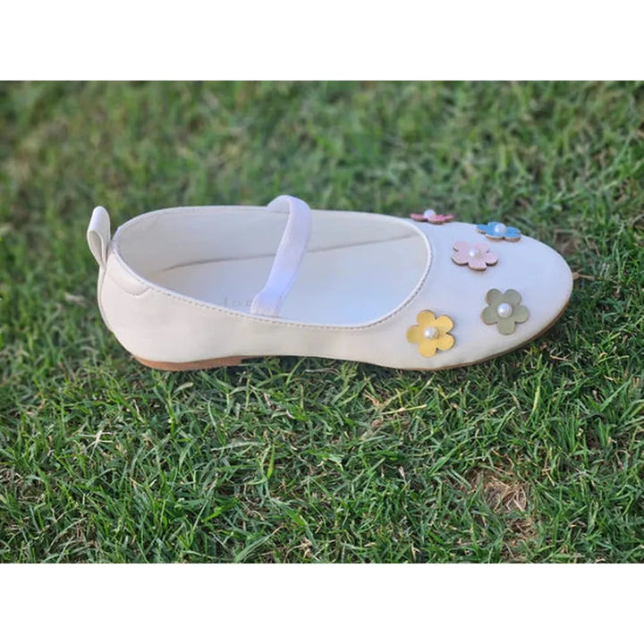 Baby Doe White Daisy Ballerina Shoe