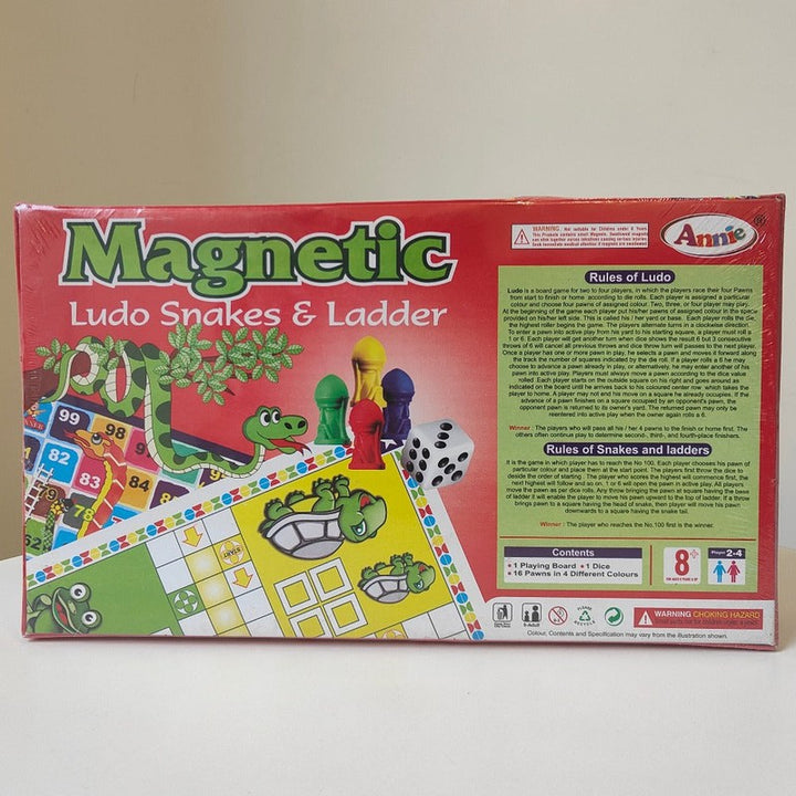 Foldable Magnetic Ludo and Snakes & Ladders Board Game (4 Years till Grown Ups)