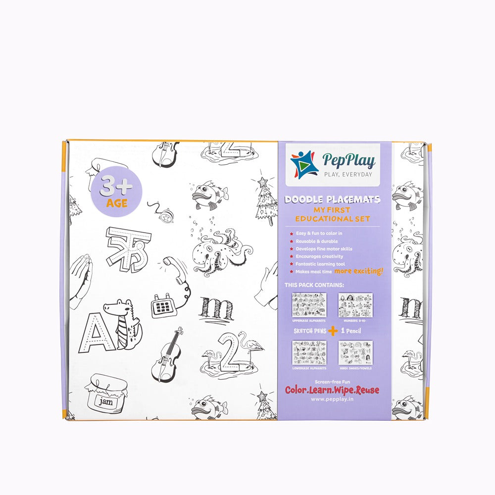 Doodle Placemats – My First Educational Set (DIY Drawing Kit)